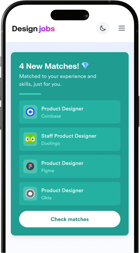 AI job matching mobile app interface